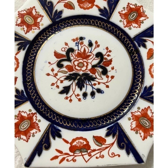 Antique Wileman Shelley Japan 3476 Imari Square Queen Anne 1880s Cake Plate - Picture 5 of 10